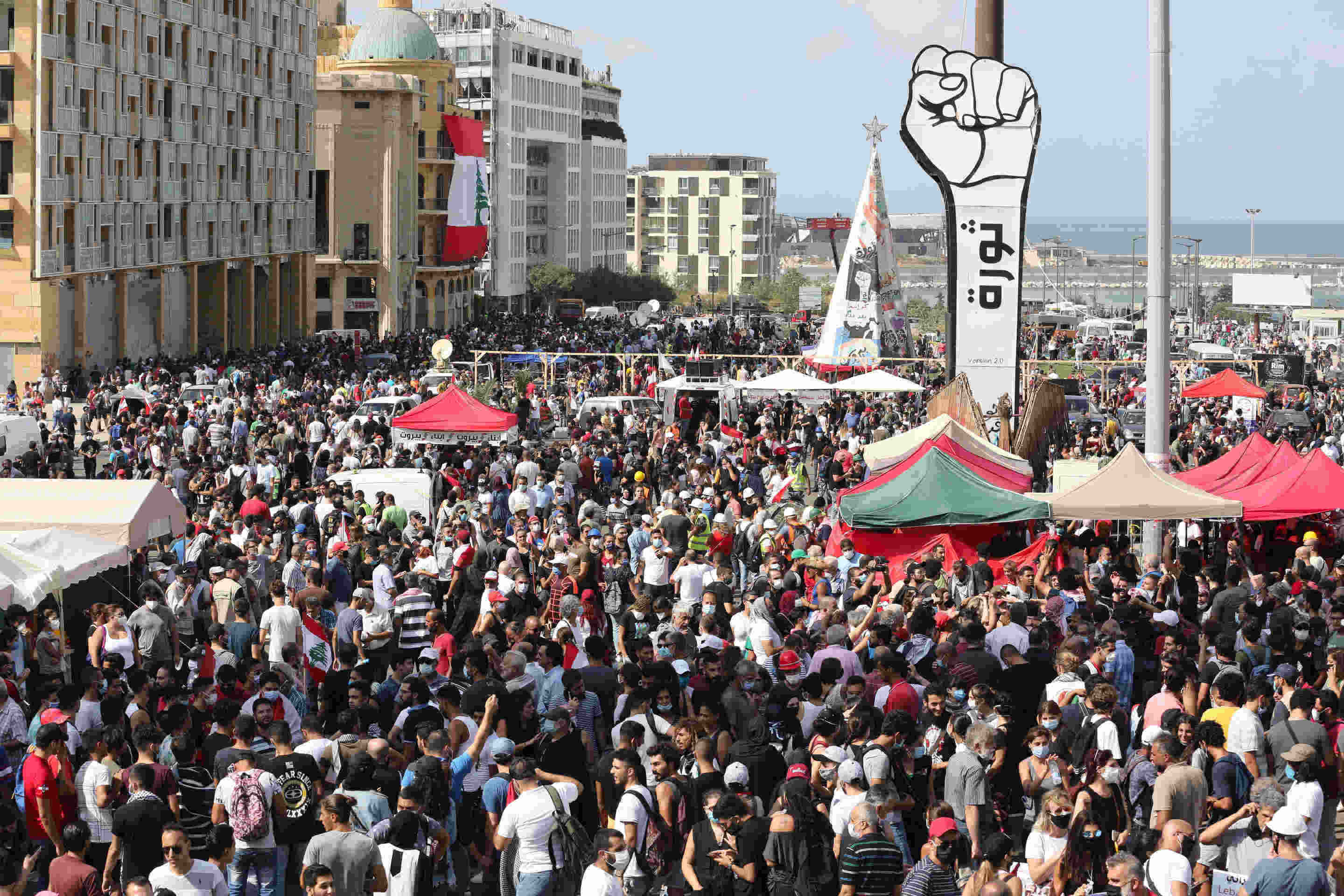 demonstrație liban beirut