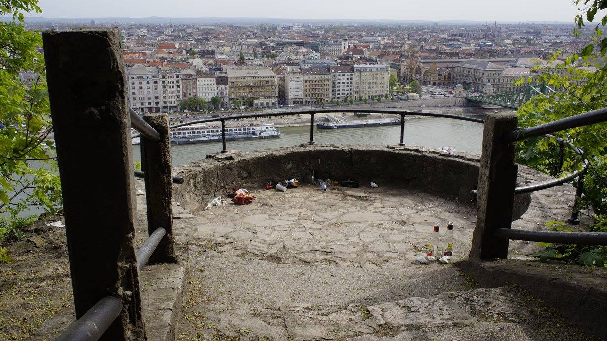 Budapešťský turistický odpad Gellért Hill