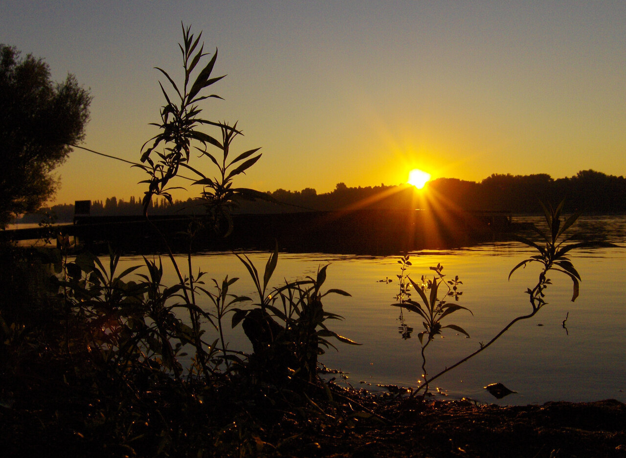 Roman Beach Római Part Duna Danube Sunset