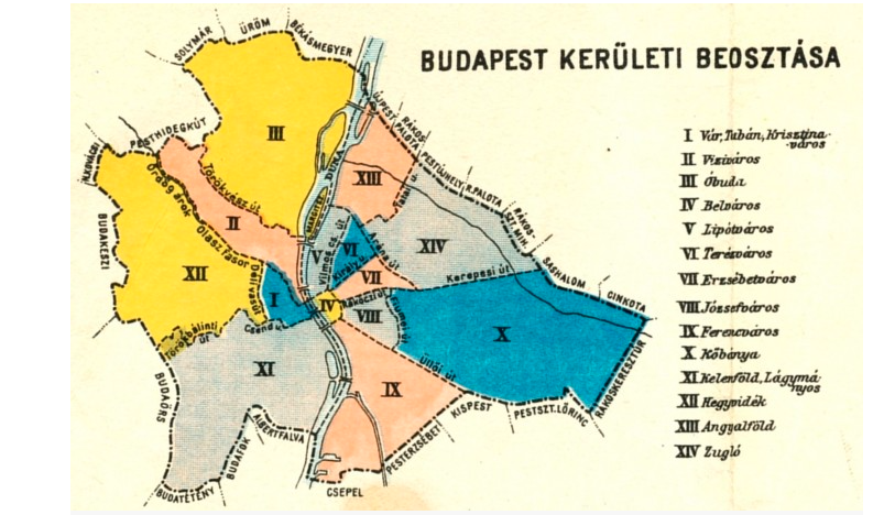 Hungary Budapest districts 2