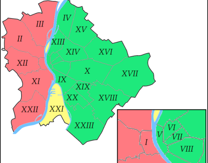 Hungary Budapest districts 3
