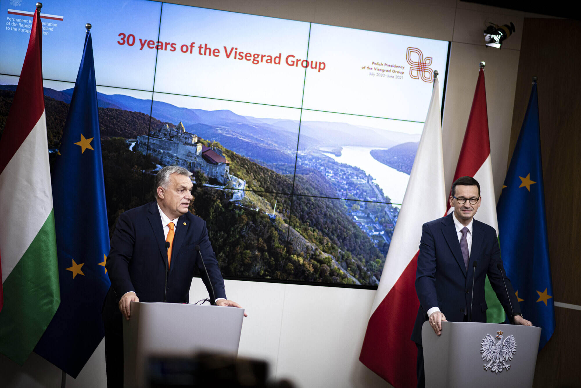 orbán morawiecki eu proračunski veto
