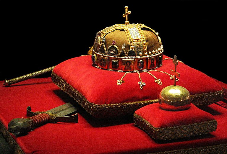 The Holy Crown of Hungary coronation regalia