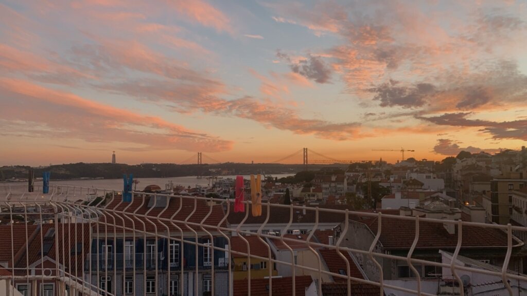 Lisabon pohled na západ slunce