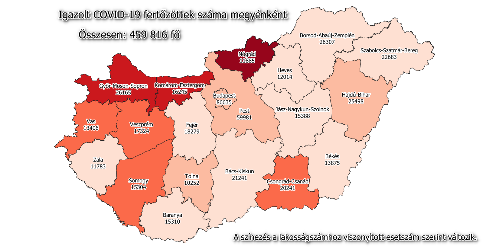 Hungary covid map