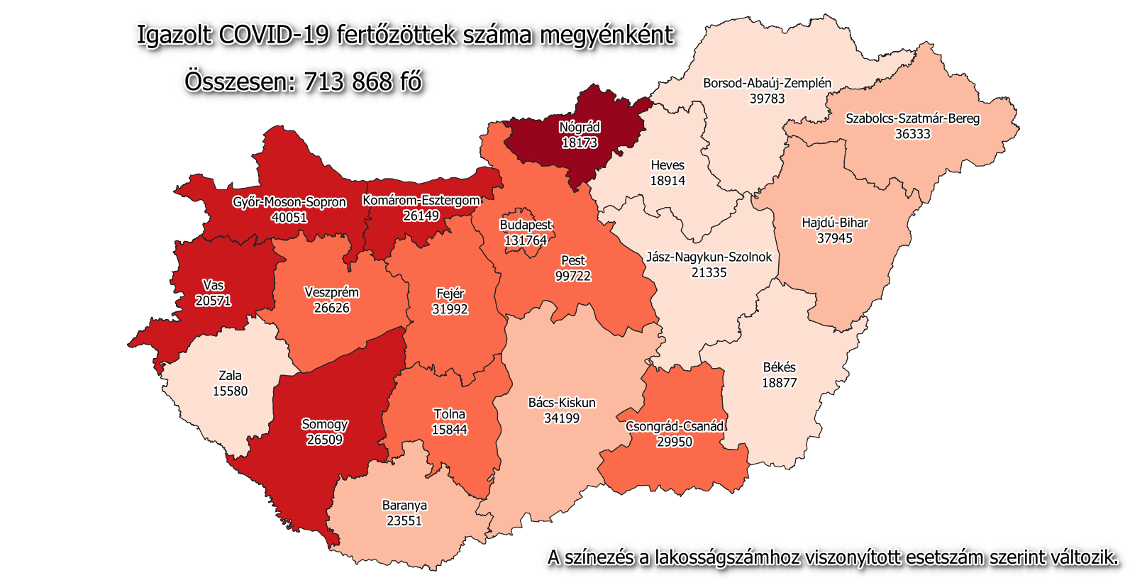 Coronavirus Hungary map