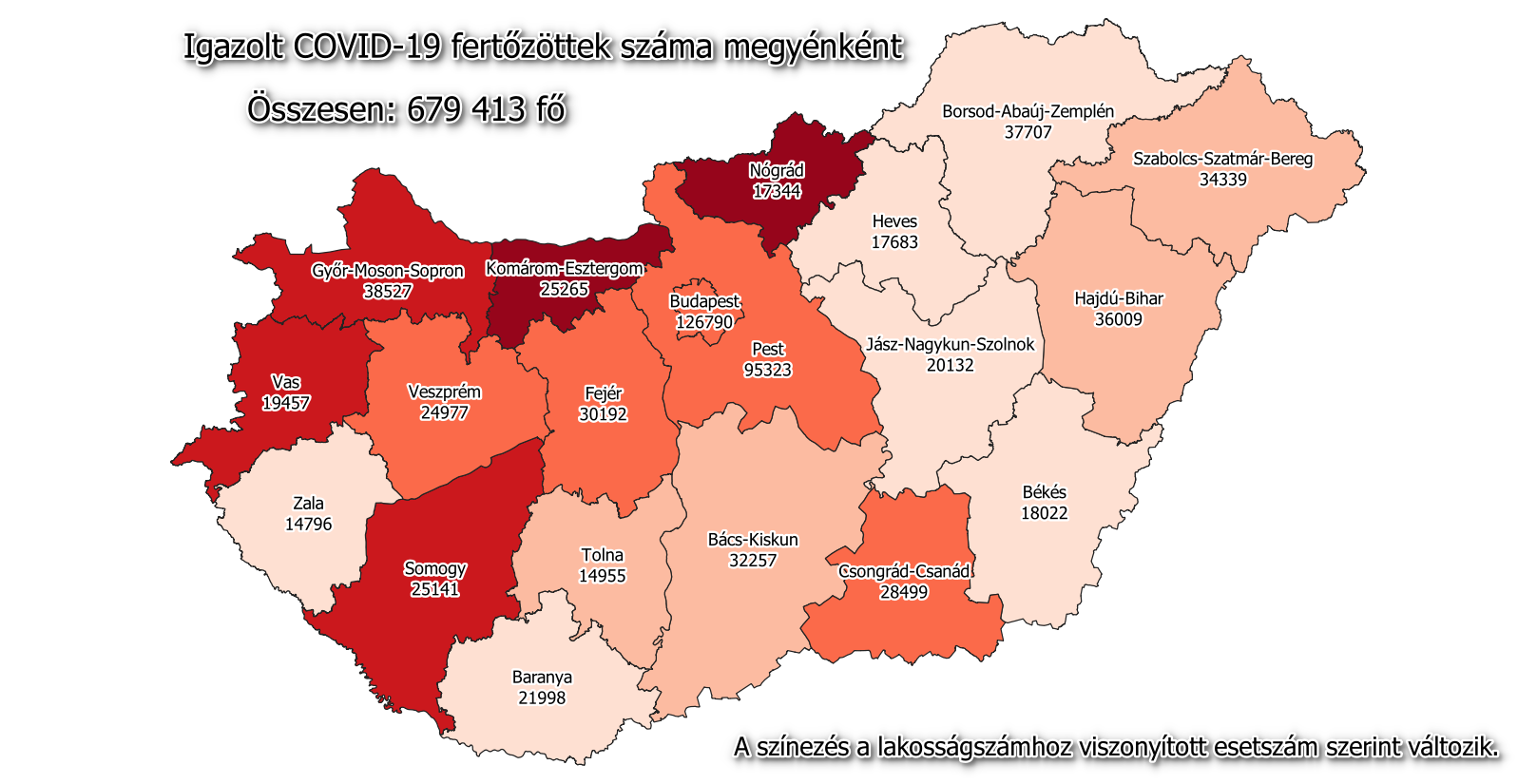 Coronavirus Hungary map