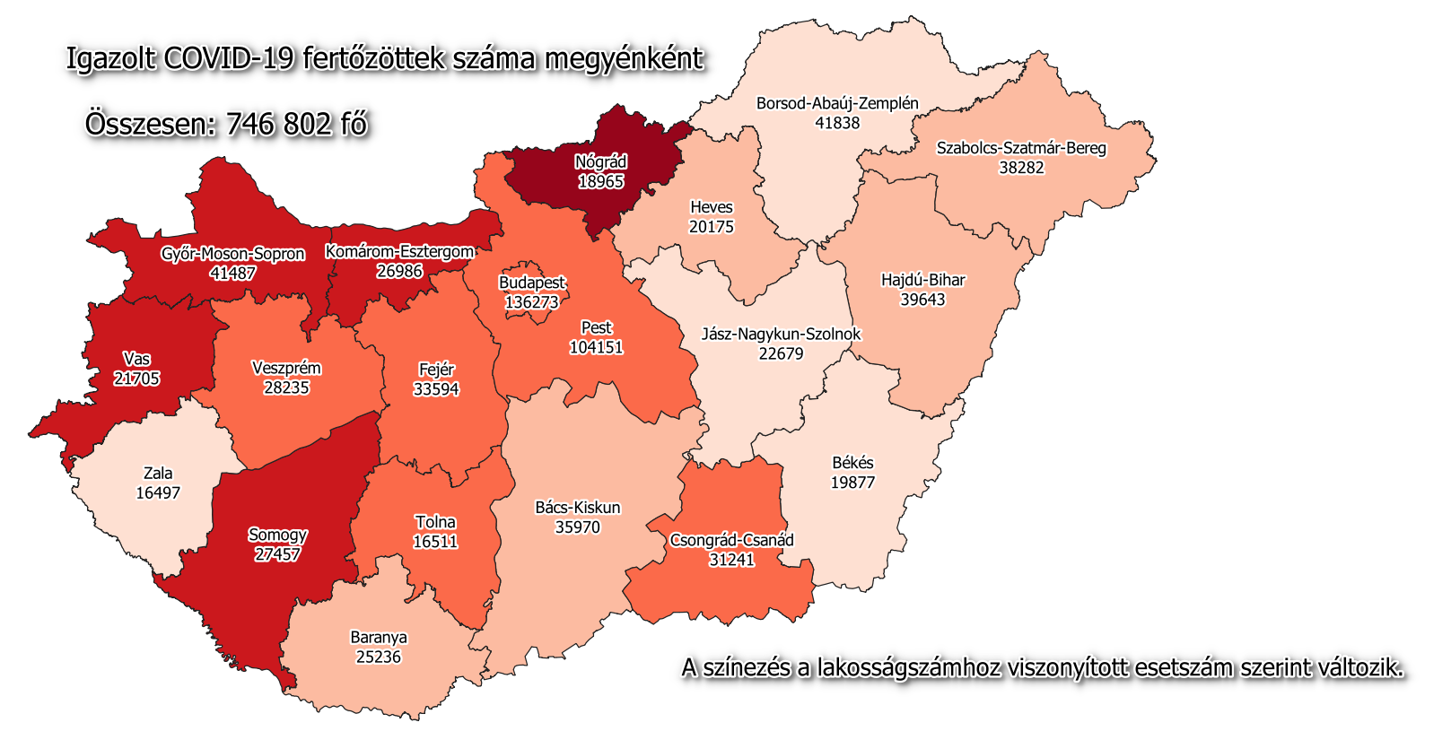 Hungary coronavirus map