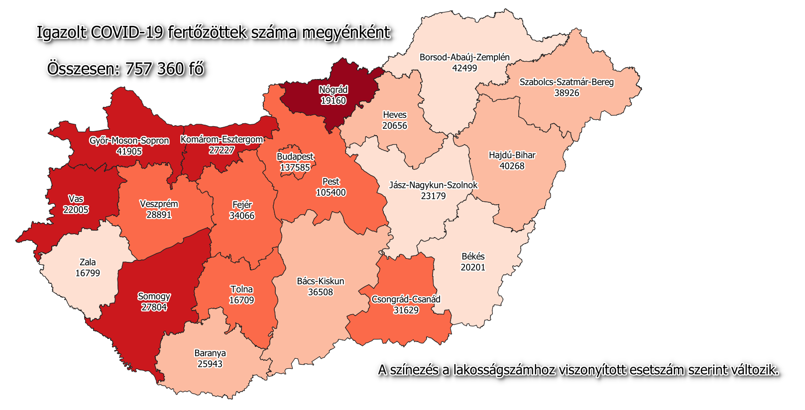 Hungary map coronavirus