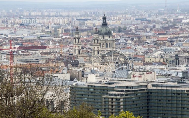 budapest downtown city center hungary spring