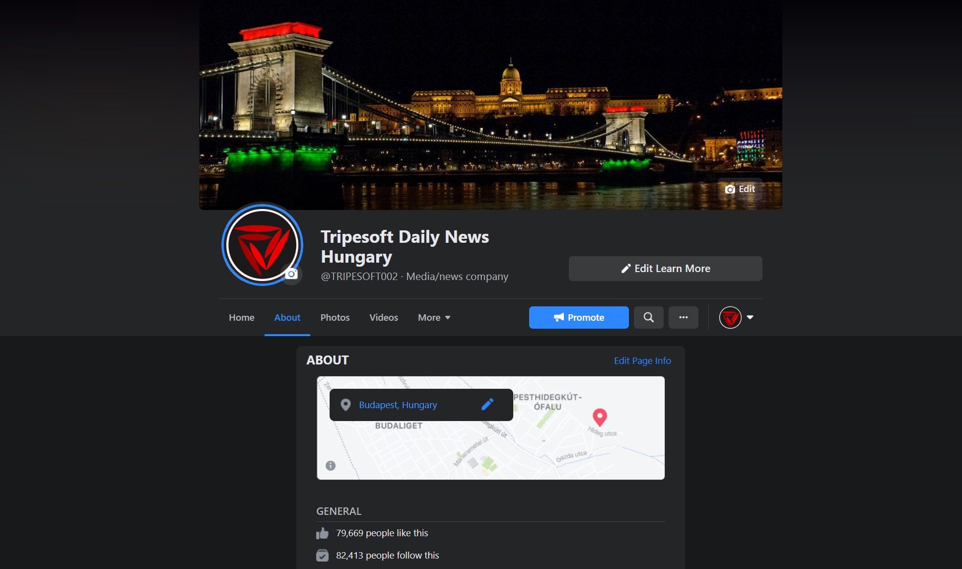 匈牙利每日新聞 facebook 頁面被盜