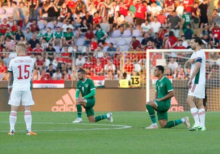 hungary kneeling