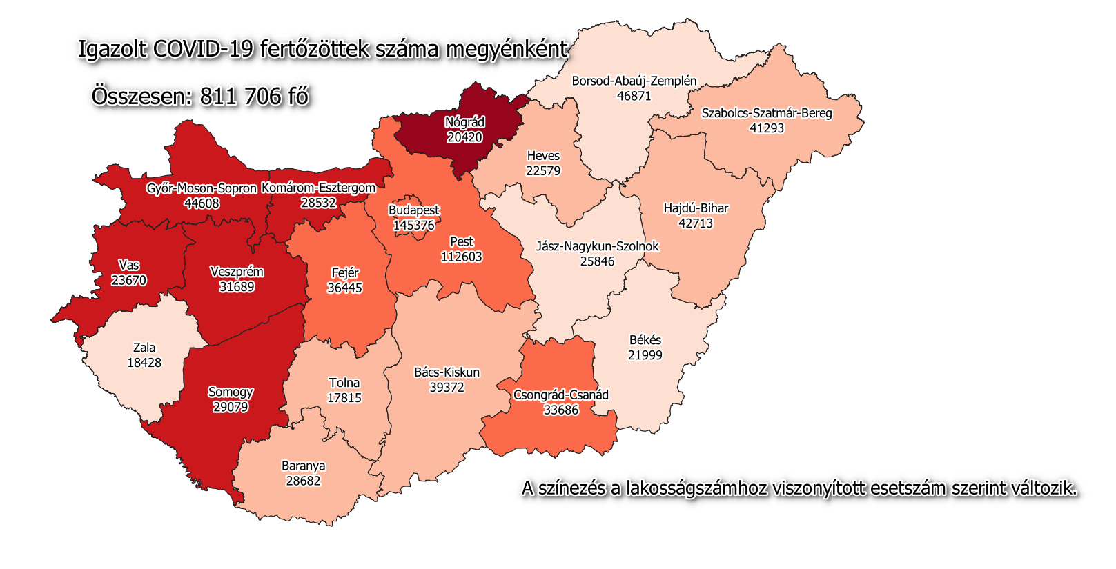 Hungary coronavirus map