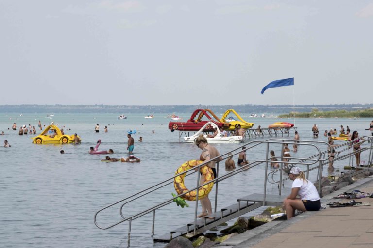 lake balaton beach weather sunny