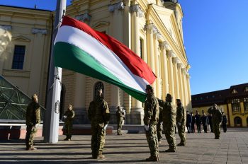 1956 Conmemoración Bandera húngara