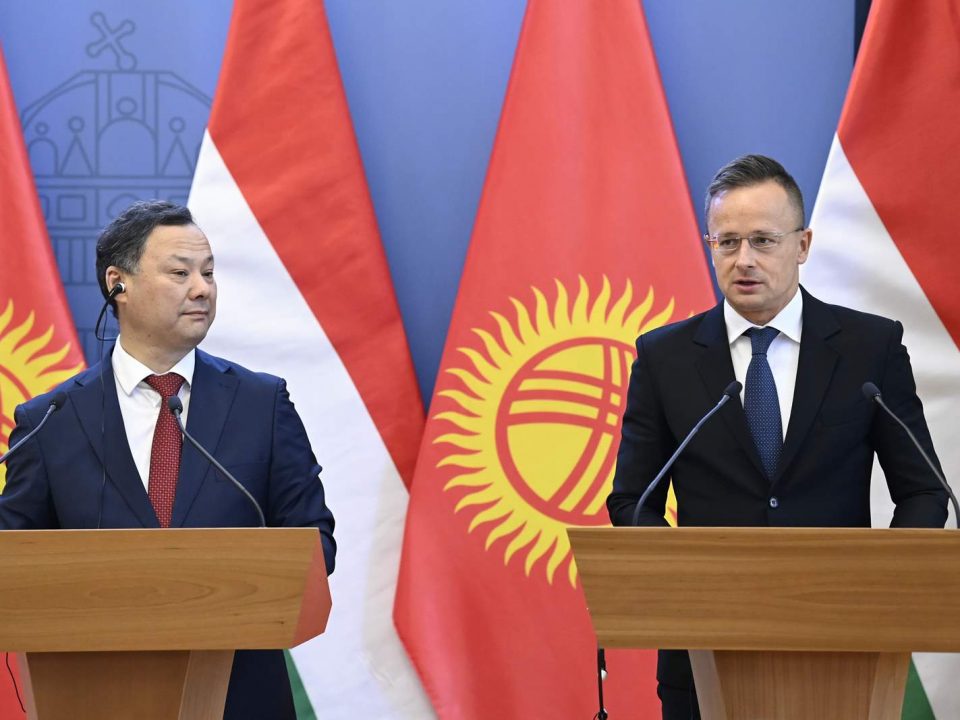 Kyrgyz foreign minister Ruslan Kazakbaev in Hungary.