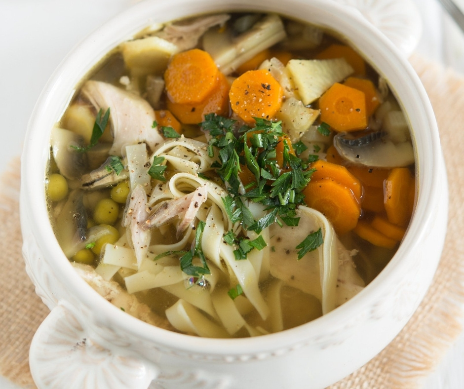 Hungarian dishes Ujhazi chicken soup