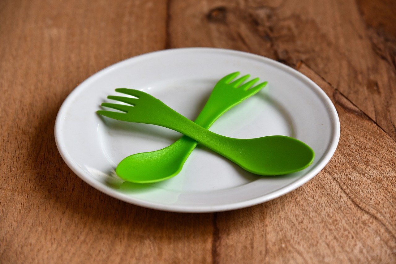 plate plastic cutlery