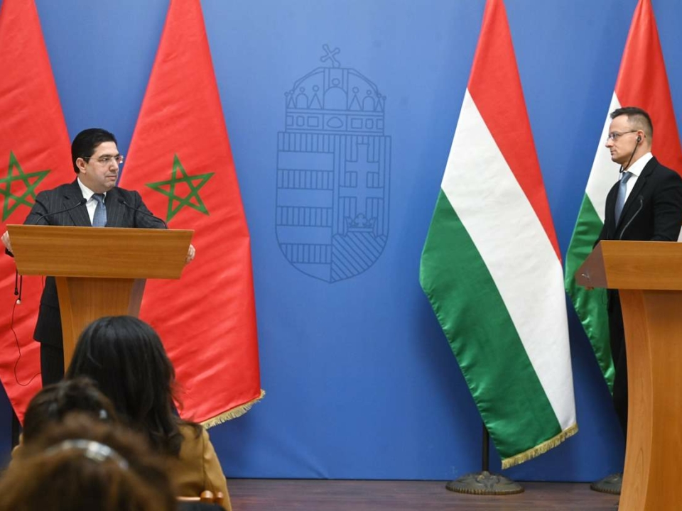 Moroccan foreign minister Nasser Bourita Budapest