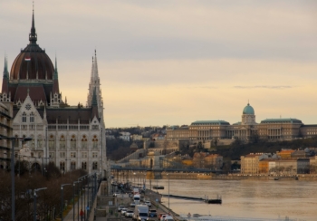 Венгрия Будапешт Парламент Дунай Замок Буда