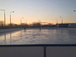 winter Hungary skating