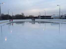 winter Hungary skating