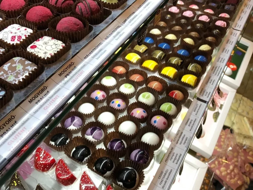 Dulces bombones de chocolate únicos
