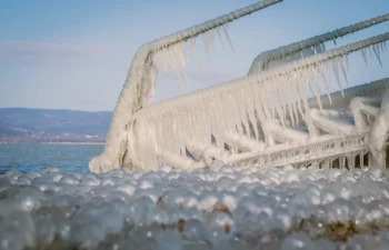 Winter Balaton Ice Freezing