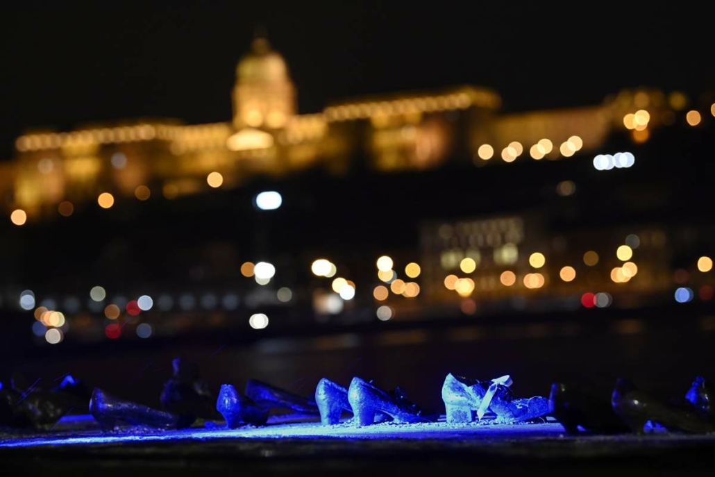 commemoration at the The Shoes on the Danube Bank Holocaust memorial