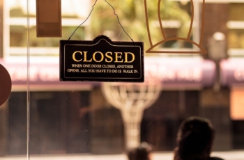 關閉餐廳標誌