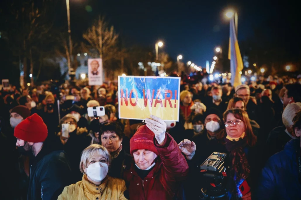 ブダペスト ウクライナ ロシアのデモ