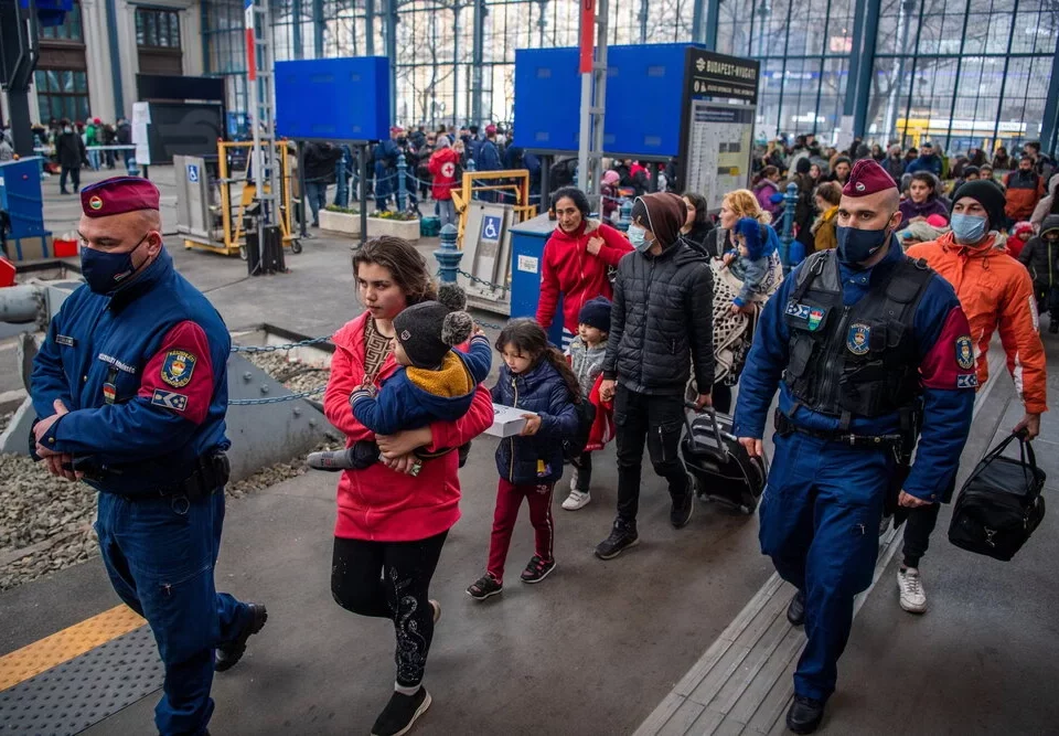 Ukrainian refugees in Budapest