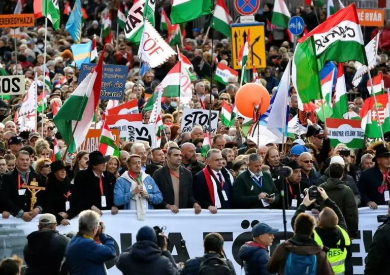 Marche pour la paix à Budapest en 2021