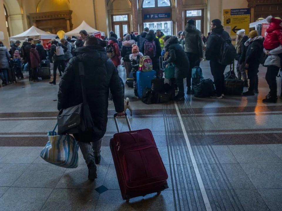 Ukraine Refugges at Keleti Railway Station in Budapest