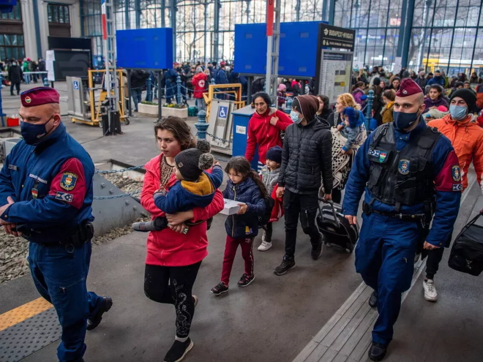 Ukrainian Refugees at Nyugati Railway Station in Budapest 2