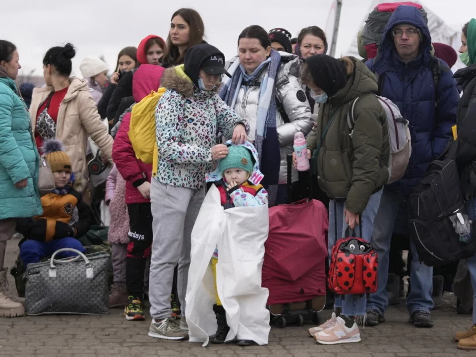 Ukrainian Refugees in Medyka at the Polish-Ukrainian Border