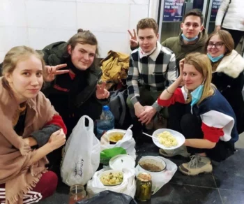 Ukrainian refugees students Kyiv