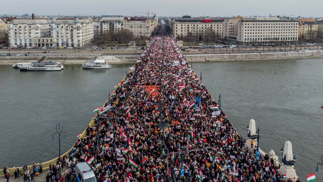 Марш миру 2022 у Будапешті, Угорщина. Фото: MTI