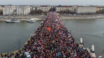 बुडापेस्ट, हंगरी में शांति मार्च 2022। फोटो: एमटीआई