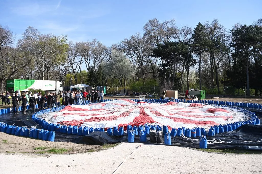 Balloon viewpoint in Budapest in the City Park