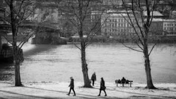 Budimpešta Mađarska Dunav zima snijeg