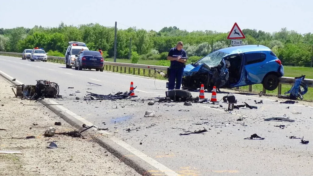 Accident car police Budapest Airport