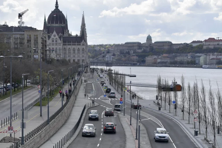 Budapest traffic car drive Danube