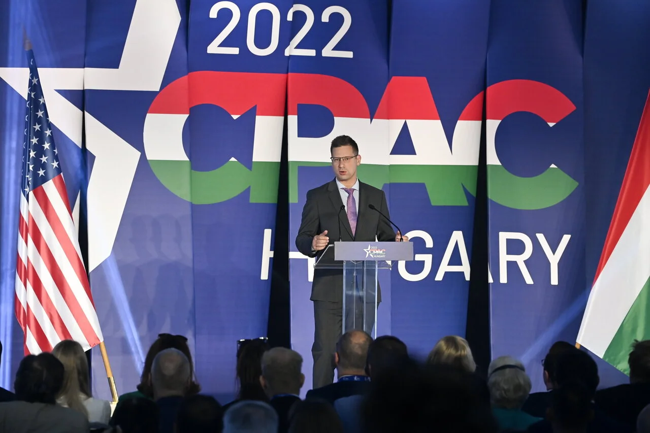 Gergely Gulyás PM chief of staff addressing CPAC in Budapest