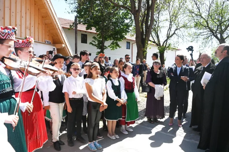 Hungarian children in folk clothes