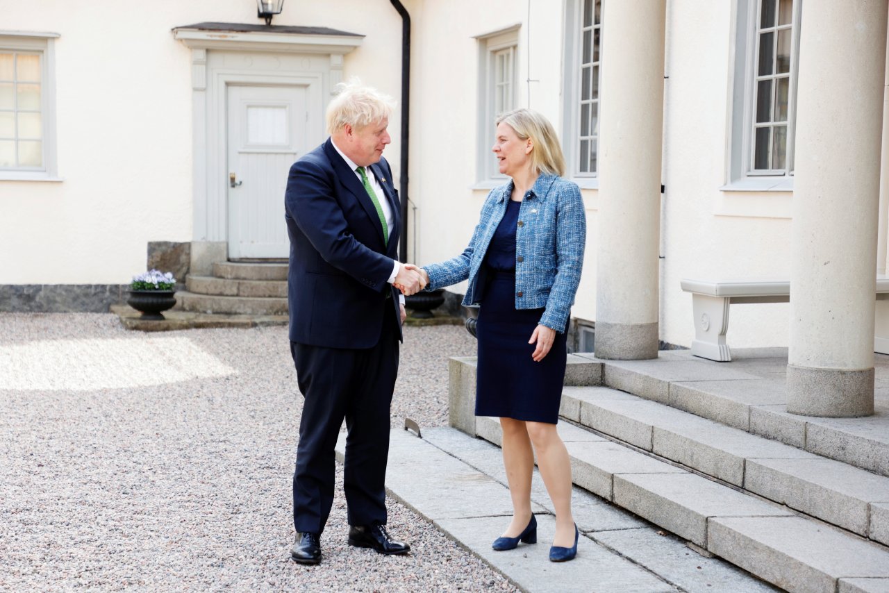 Boris Johnson and Magdalena Andersson