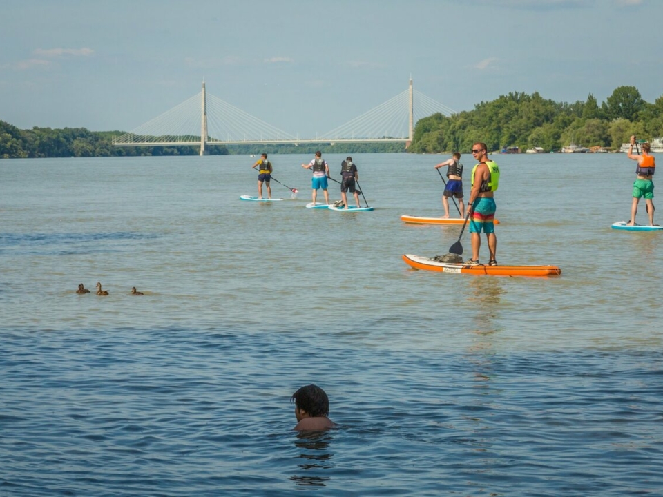 Sup at the Roman beach