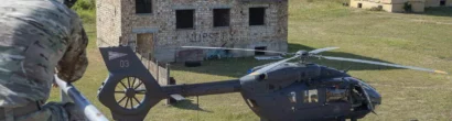 Elicottero militare dell'Ungheria L'Ucraina