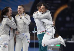 Photos: Hungary's women's sword team become world champions