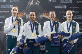 Photos: Hungary's women's sword team become world champions